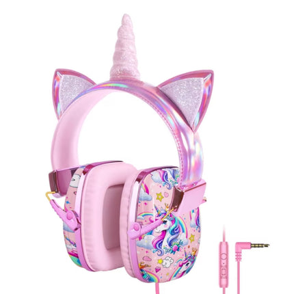 Eenhoorn Koptelefoon Kids - Unicorn Headset Headphones voor Kinderen Meisjes - Roze