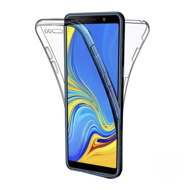 Samsung Galaxy A30 Full Body 360° Hoesje - Volledige Bescherming Transparant TPU Silicone Case + PET Screenprotector