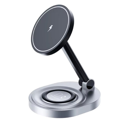 2 in 1 Magnetisch Oplaadstation - Compatibel met Apple iPhone / iWatch / AirPods -  Charging Dock 15W Oplader - Zwart