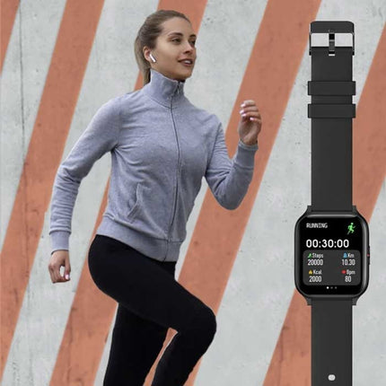 P8 Mix Smartwatch Smartband Smartphone Fitness Sport Activity Tracker Horloge IP67 iOS iPhone Android Siliconen Bandje Grijs