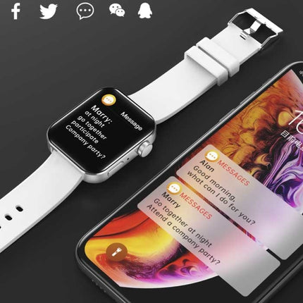 Smartwatch Smartband Smartphone Fitness Sport Activity Tracker Horloge IP67 iOS iPhone Android Siliconen Bandje Zwart