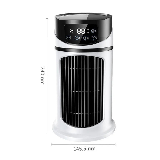 Draagbare Air Conditoner Ventilator Humidifier - Mini USB Luchtkoeler - 300ml Watertank - Wit