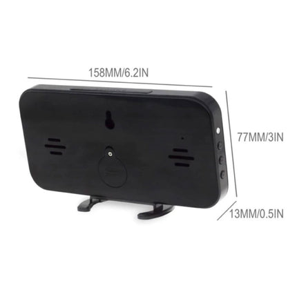 Multifunctionele Digitale LED Klok - Wekker Spiegel Alarm  Snooze Helderheid Aanpassing Rood