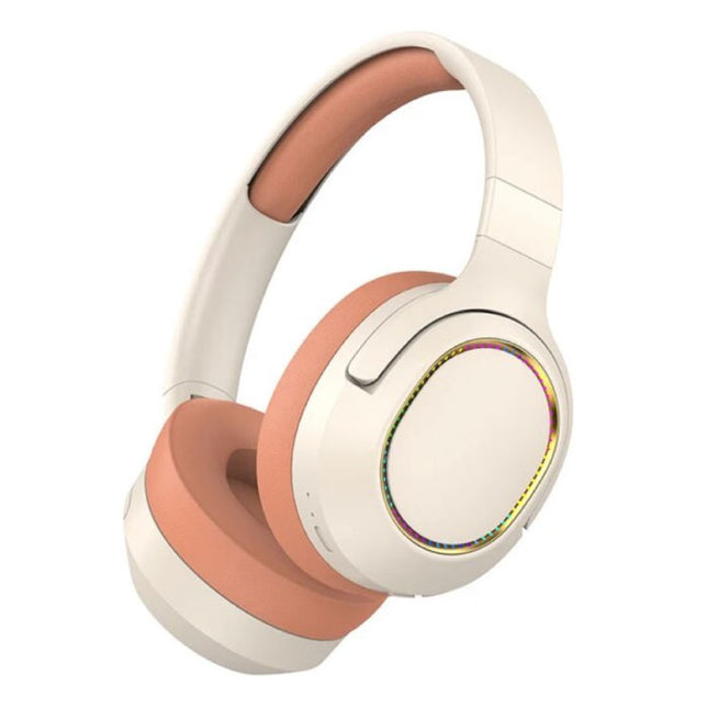 Draadloze RGB Koptelefoon met Microfoon - Bluetooth 5.0 Wireless Headset Oranje