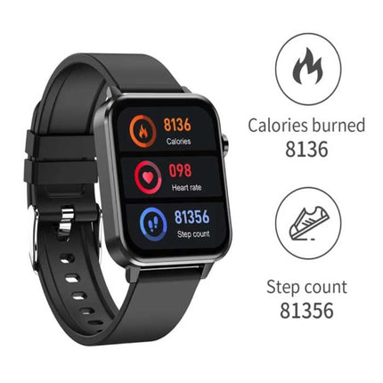 E86 ECG Smartwatch met Extra Bandje - Fitness Sport Activity Tracker Horloge Android - TPU Bandje Blauw