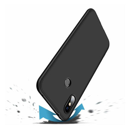 Xiaomi Redmi Note 9S Full Cover - 360° Body Hoesje Case + Screenprotector Tempered Glass Zwart