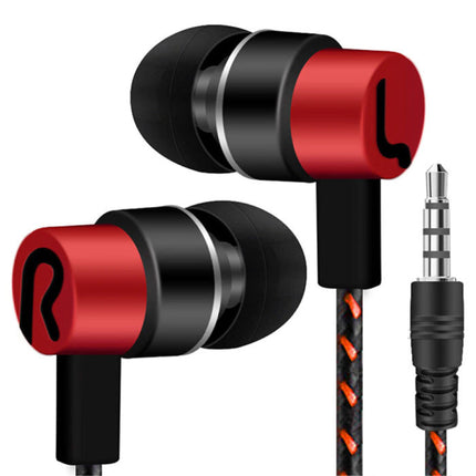 3.5mm AUX Oordopjes Oortjes Wired Earphones Oortelefoon Zilver