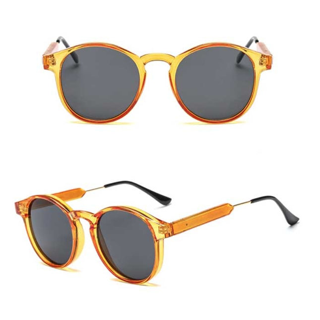 Retro Ronde Zonnebril - Gepolariseerd Driving Shades Vintage Oranje