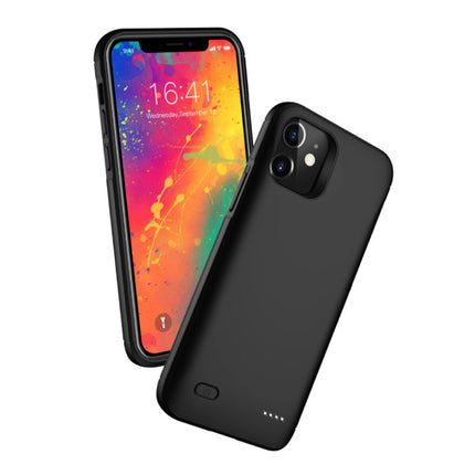 iPhone 12 Powercase 4000mAh Powerbank Hoesje Oplader Batterij Cover Case Zwart