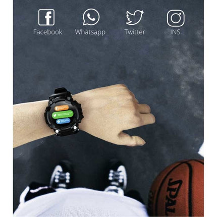 Attack Smartwatch - Slaapmonitor Hartslag Fitness Sport Activity Tracker Smartphone Horloge iOS Android IPX6 Waterdicht Camo