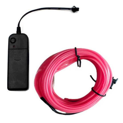 Neon LED Strip 3 Meter - Flexibele Verlichting Tube met  AA Batterij Adapter Waterdicht Roze