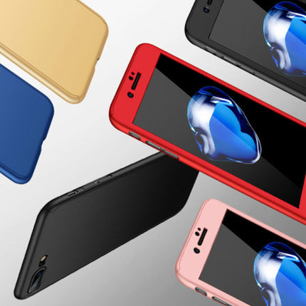 iPhone XR 360°  Full Cover - Full Body Case Hoesje + Screenprotector Blauw