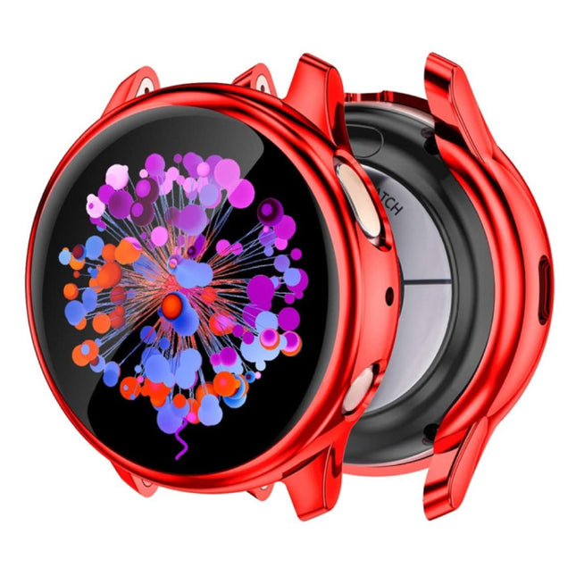 Full Cover voor Samsung Galaxy Watch Active (39.5mm) - Hoesje en Screen Protector - TPU Hard Case Rood