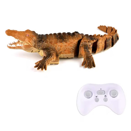 RC Krokodil met 2.4G Afstandsbediening - Waterdicht Speelgoed Alligator Bestuurbaar Robot Dier - Oranje
