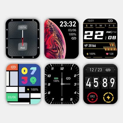 E86 ECG Smartwatch met Extra Bandje - Fitness Sport Activity Tracker Horloge Android - Leren Bandje Bruin