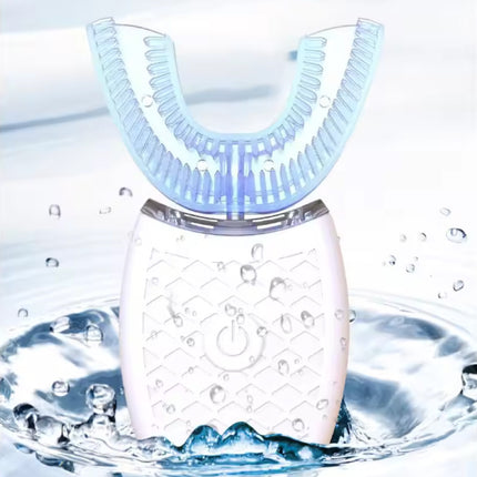 Sonische U-Type Tandenborstel met Extra Kop - Elektrisch 360° Siliconen Kop - Wit