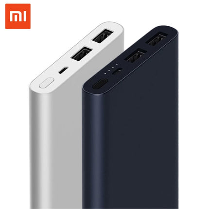 Mi Powerbank 2 - 10.000mAh met 2 Oplaadpoorten  - LED Batterijstatus Externe Noodaccu Batterij Oplader Charger Zilver