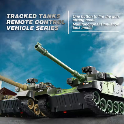 RC Militaire Tank met Afstandsbediening - M1 Leopard 2 Model - Zilver