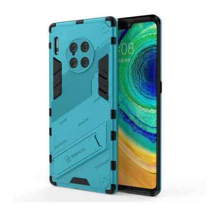 Xiaomi Redmi 10 Hoesje met Kickstand - Shockproof Armor Case Cover Blauw