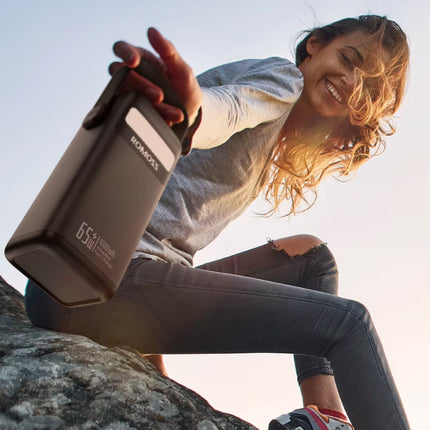 65W Powerbank - 40.000mAh - 3 Oplaadpoorten - Externe Accu Batterij Oplader - Zilver