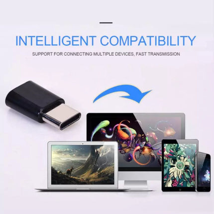 Micro-USB naar USB-C Adapter Converter - High Speed - Zwart