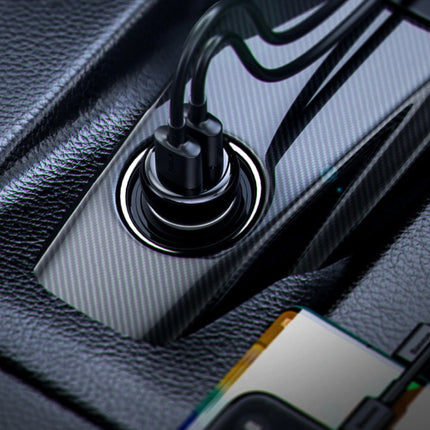 2x USB Autolader Bluetooth Transmitter Handsfree Oplader FM Radio Kit Zwart 