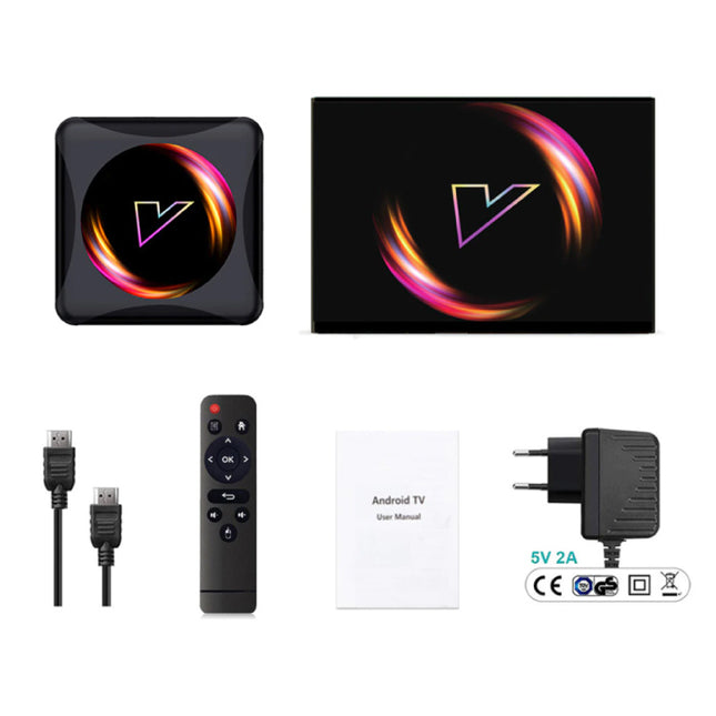 Z5 TV Box Mediaspeler Android 10.0 Kodi met Draadloos RGB Toetsenbord - 4K - 4GB RAM - 32GB Opslagruimte