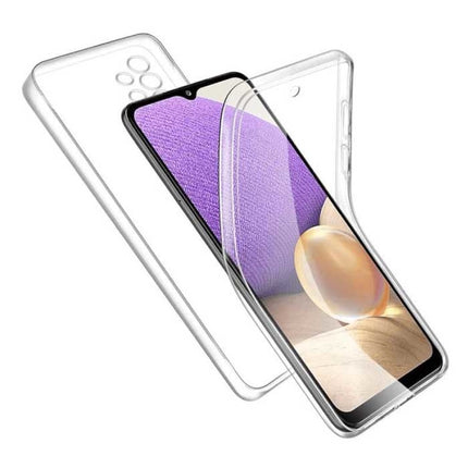 Samsung Galaxy A32 4G Full Body 360° Hoesje - Volledige Bescherming Transparant TPU Silicone Case + PET Screenprotector