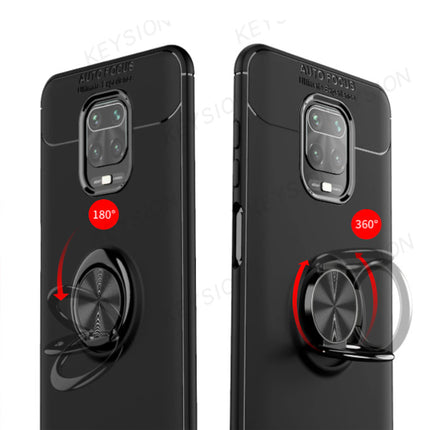 Xiaomi Redmi K30 Pro Hoesje met Metalen Ring  - Auto Focus Shockproof Case Cover Cas TPU Rood + Kickstand