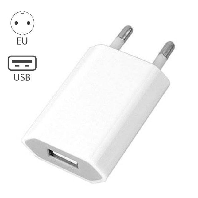 2-Pack Stekker Muur Lader voor iPhone/iPad/iPod Oplader USB AC Thuis Wit