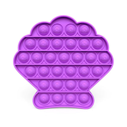 Pop It - Fidget Anti Stress Speelgoed Bubble Toy Siliconen Schelp Paars