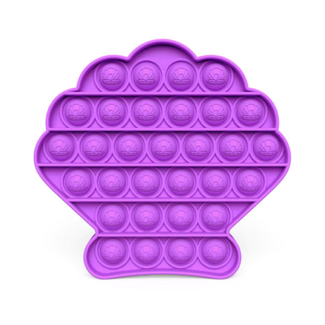 Pop It - Fidget Anti Stress Speelgoed Bubble Toy Siliconen Schelp Paars