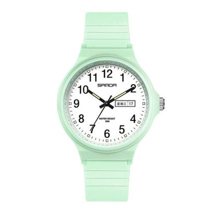 Minimalist Horloge voor Dames - Waterdicht Glow in the Dark Uurwerk Groen