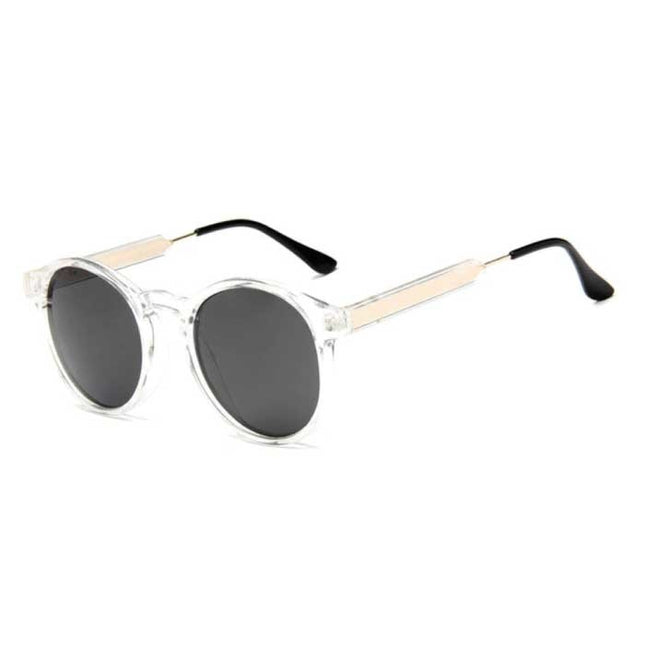 Retro Ronde Zonnebril - Gepolariseerd Driving Shades Vintage Transparant
