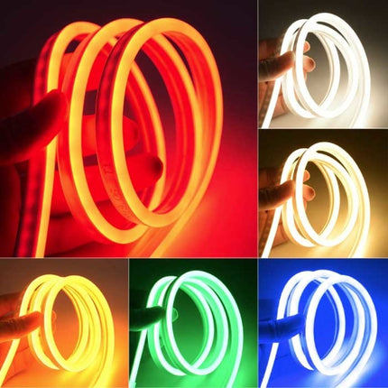 Neon LED Strip 4 Meter - Flexibele Verlichting Tube met Stekker Adapter 12V Waterdicht Wit
