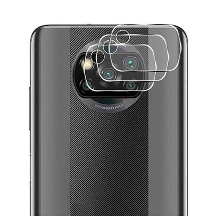 3-Pack Xiaomi Poco X3 NFC Tempered Glass Camera Lens Cover - Shockproof Film Case Bescherming