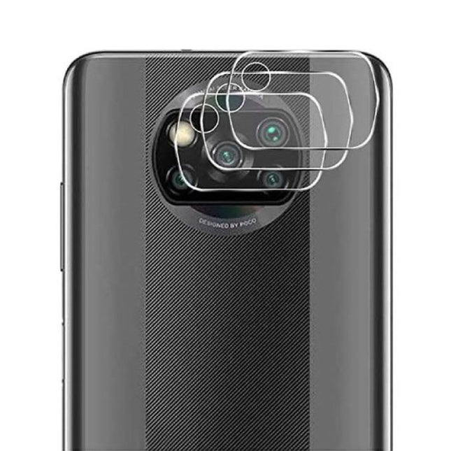 3-Pack Xiaomi Poco X3 NFC Tempered Glass Camera Lens Cover - Shockproof Film Case Bescherming