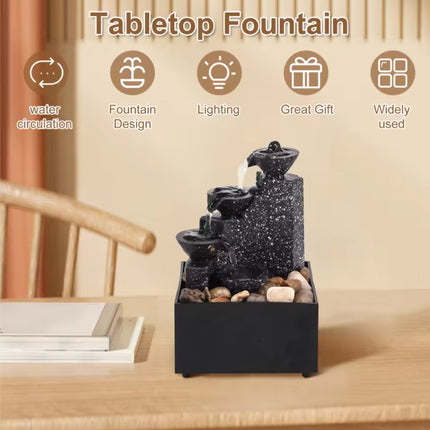 Zen Sier Waterval met Keien - Feng Shui Fontein Decor 