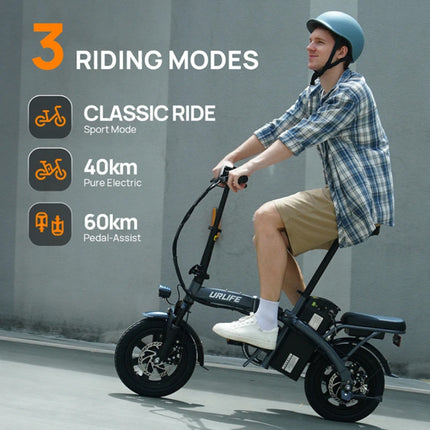 F1L Elektrische Fiets - 14-inch Wielen - Opvouwbare Smart E-Bike - Zwart