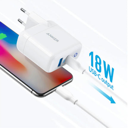 PowerIQ Dual Port Muur Oplader Wallcharger AC Thuislader Stekkerlader Adapter Wit