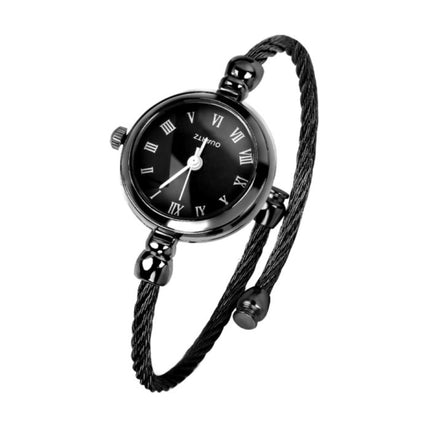 Vintage Horloge voor Dames - Luxe Kwarts Polshorloge Zwart