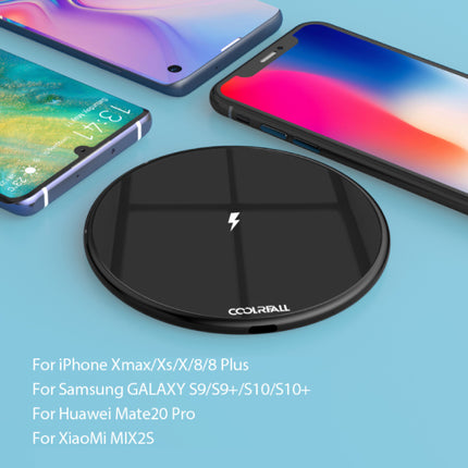 15W Qi Universele Draadloze Oplader Wireless Charging Pad Zwart