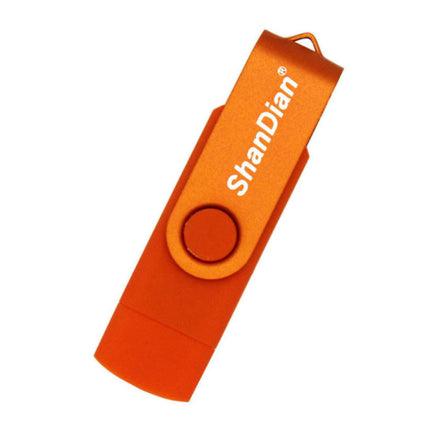 High Speed Flash Drive 128GB - USB en USB-C Stick Geheugen Kaart - Oranje