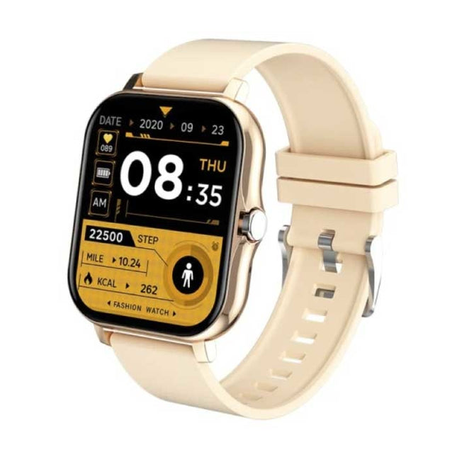 1.69" Smartwatch Smartband Fitness Sport Activity Tracker Horloge IP67 iOS iPhone Android Siliconen Bandje Goud