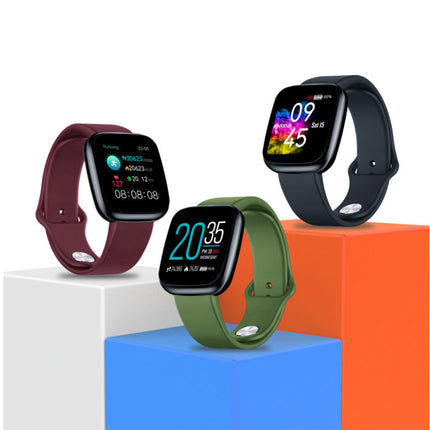 Crystal 3 Smartwatch Smartband Smartphone Fitness Sport Activity Tracker Horloge IPS iOS Android iPhone Samsung Huawei Zwart