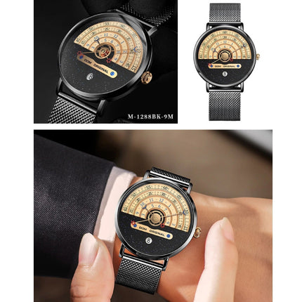Night and Day Horloge - Anoloog Luxe Uurwerk voor Mannen en Vrouwen - Zwart