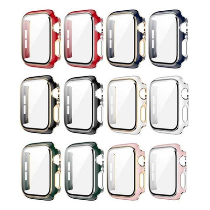 Plated Hoesje voor iWatch Series 41mm - Hard Bumper Case Cover Goud Blauw