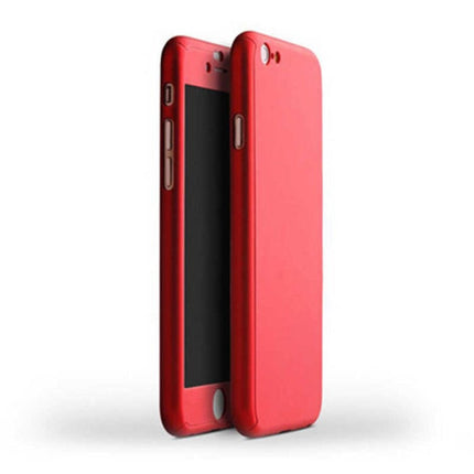 iPhone X 360°  Full Cover - Full Body Case Hoesje + Screenprotector Rood
