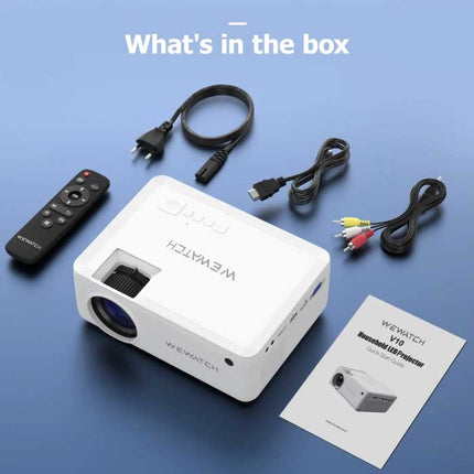 V10 LED Projector - Mini Beamer Home Media Speler Wit
