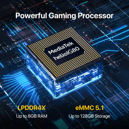 A11 Pro Max Smartphone - 6.8" FHD+ Display - 4 GB RAM - 128 GB Opslag - 48 MP Camera - 5150mAh Batterij - Blauw 